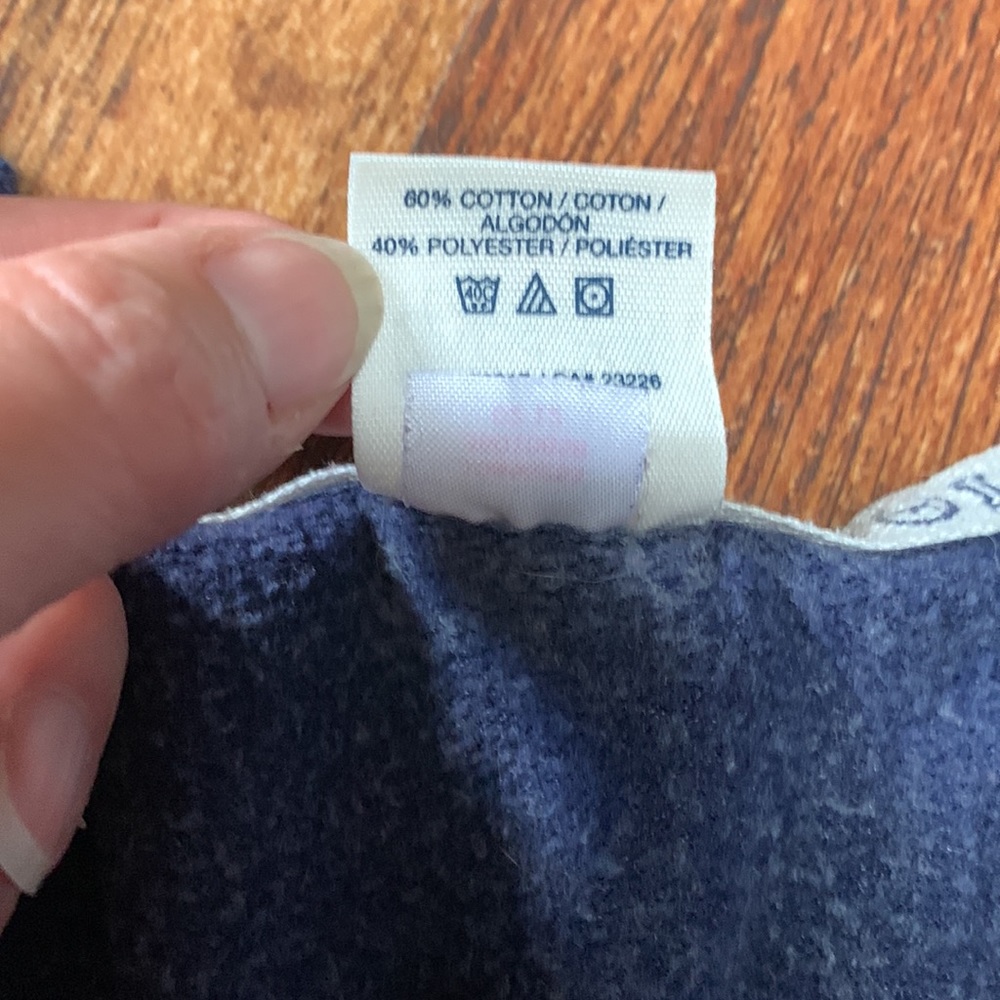 VS Pink ‘86 navy cropped oversized sweatshirt, scooped neck szS, good condition - Picture 4 of 5
